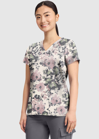 Healing Hands HH QUEST Amanda Women's Peaceful Posies Print Scrub Top