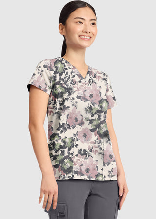 Healing Hands HH QUEST Amanda Women's Peaceful Posies Print Scrub Top