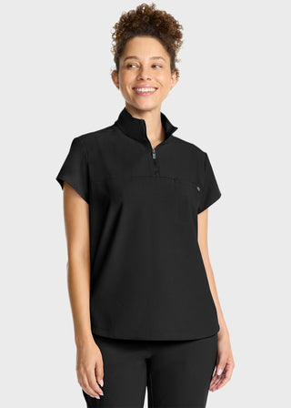 Healing Hands HH QUEST Women's Partial Zip Stand Collar Top