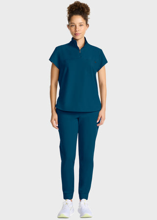 Healing Hands HH QUEST Women's Partial Zip Stand Collar Top