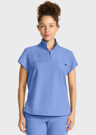 Healing Hands HH QUEST Women's Partial Zip Stand Collar Top