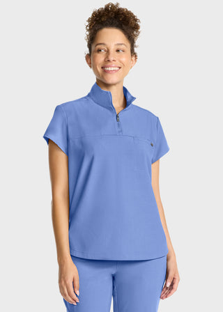 Healing Hands HH QUEST Women's Partial Zip Stand Collar Top