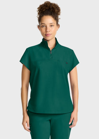 Healing Hands HH QUEST Women's Partial Zip Stand Collar Top