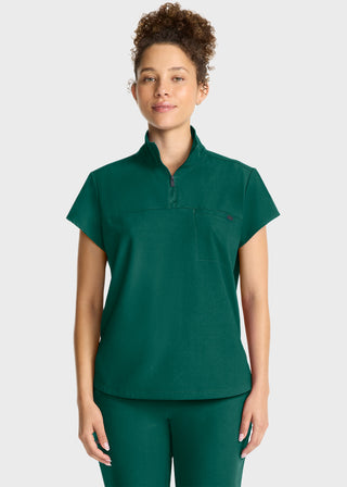 Healing Hands HH QUEST Women's Partial Zip Stand Collar Top