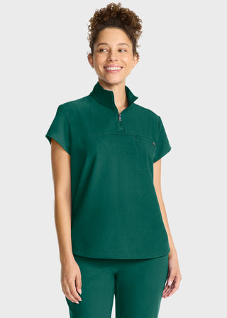 Healing Hands HH QUEST Women's Partial Zip Stand Collar Top