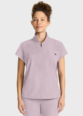 Healing Hands HH QUEST Women's Partial Zip Stand Collar Top