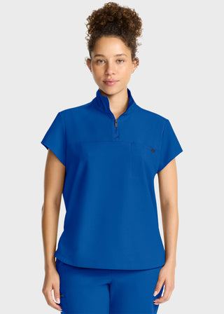 Healing Hands HH QUEST Women's Partial Zip Stand Collar Top