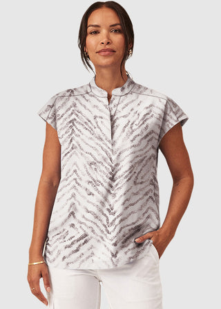 Healing Hands HH QUEST Women's Journey Nature's Reflection Print Scrub Top
