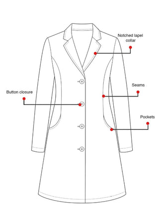 Labcoat HQ Women's 4-Pocket 35 Inch Cotton Lab Coat
