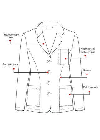 Labcoat HQ Women's 30" Princess Cut Cotton Lab Coat
