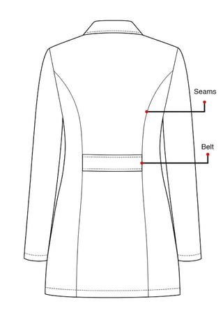 Labcoat HQ Women's 28" Tab-Waist 100% Cotton Lab Coat