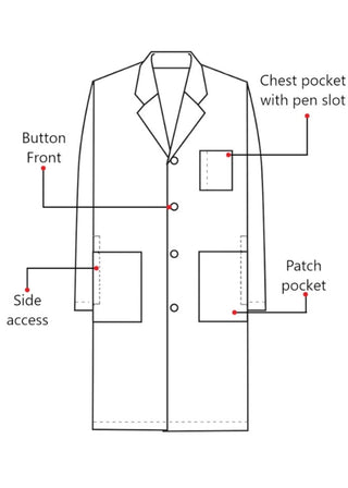 Labcoat HQ 39" Unisex Professional Cotton Lab Coat