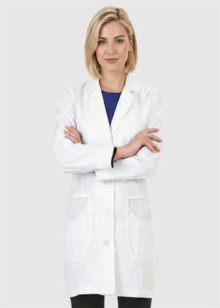 Labcoat HQ Women's 33 Inch High Collar Stretch Lab Coat