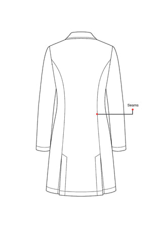 Labcoat HQ Women's 35 inch Stand Up Collar Cotton Labcoat