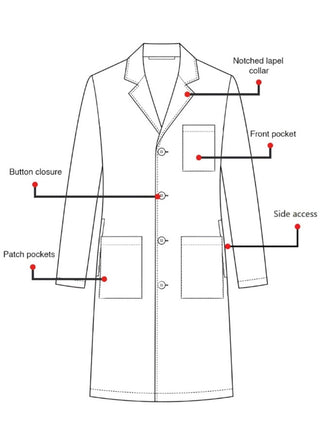 Labcoat HQ 38" iPad Pocket Men's Cotton Lab Coat