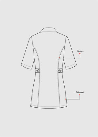 Labcoat HQ Women's Half Sleeve Contrast Trim Jacket