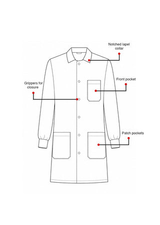 Labcoat HQ Unisex Cotton Lab Coat with Interior Pocket