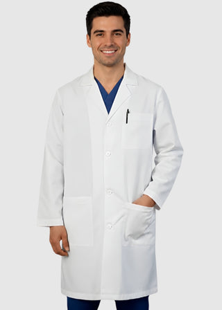 Labcoat HQ Unisex 37 Inches Cotton White Functional Lab Coat