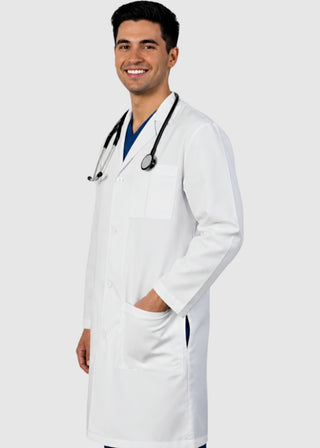 Labcoat HQ Unisex 37 Inches Cotton White Functional Lab Coat