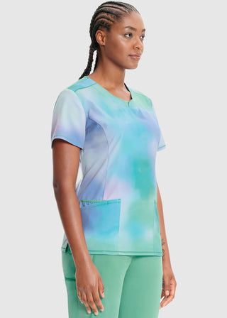 Infinity Prints Women's Northern Lights Round Print Neck Top