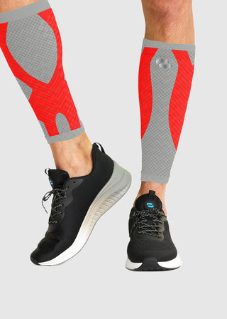 Cherokee Infinity Legwear Calf Sleeve 10-15 mmHg Compression in Vapor Firebird Red