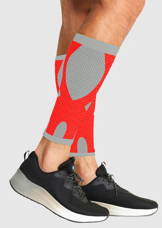 Cherokee Infinity Legwear Calf Sleeve 10-15 mmHg Compression in Vapor Firebird Red