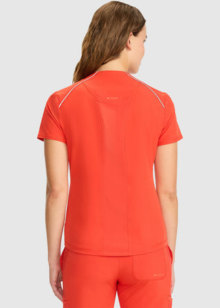 Infinity Women's Tuck-in Mock Neck Henley Top