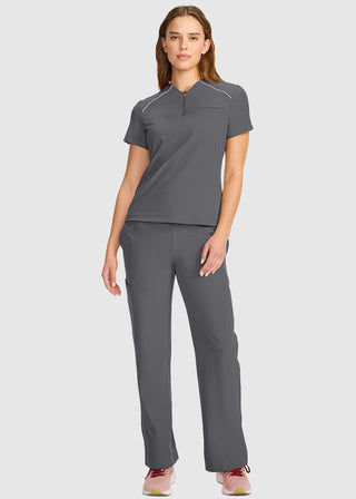 Infinity Women's Tuck-in Mock Neck Henley Top