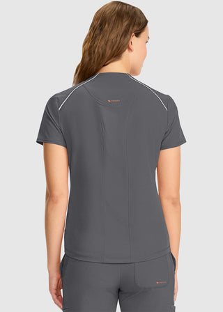 Infinity Women's Tuck-in Mock Neck Henley Top