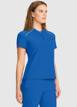 Infinity Women's Tuck-in Mock Neck Henley Top