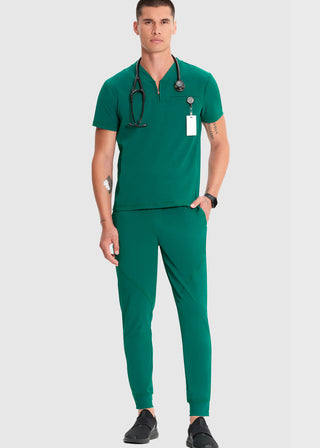 Infinity GNR8 Men's Partial Zip V-Neck Scrub Top