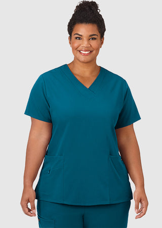 Jockey Scrubs Women Three Pocket Soft V-Neck Top