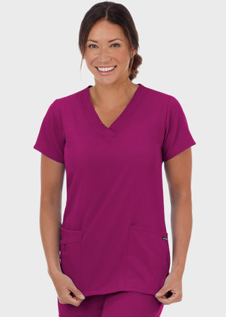 Jockey Scrubs Women Three Pocket Soft V-Neck Top
