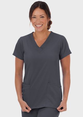 Jockey Scrubs Women Three Pocket Soft V-Neck Top