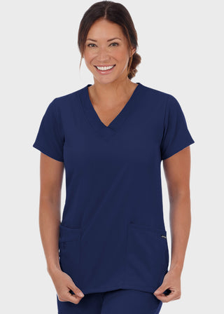 Jockey Scrubs Women Three Pocket Soft V-Neck Top