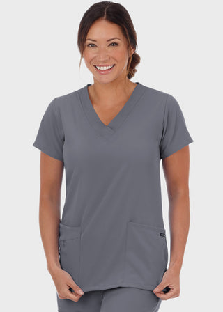 Jockey Scrubs Women Three Pocket Soft V-Neck Top