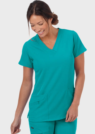 Jockey Scrubs Women Three Pocket Soft V-Neck Top