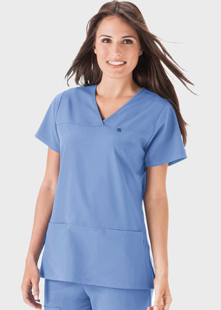 Jockey Scrubs Women's Six Pocket Jewel Neck Scrub Top