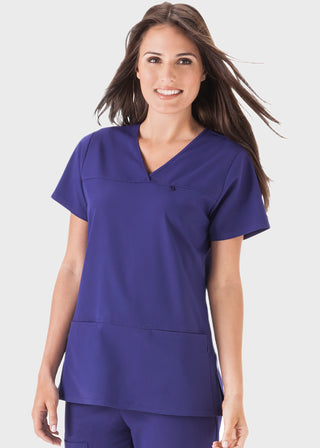 Jockey Scrubs Women's Six Pocket Jewel Neck Scrub Top