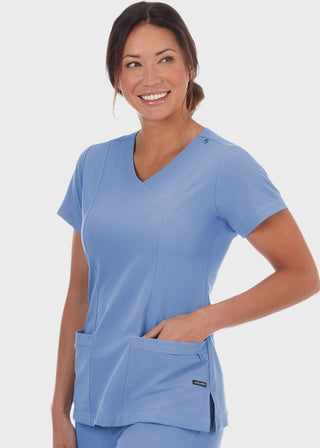 Jockey Scrubs Ladies Mock Wrap Scrub Top