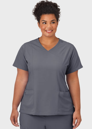 Jockey Scrubs Ladies Mock Wrap Scrub Top
