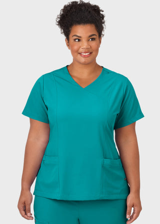 Jockey Scrubs Ladies Mock Wrap Scrub Top