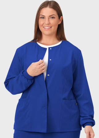 Jockey Classic Women's 28 Inches Round Neckline Snap Front Jacket