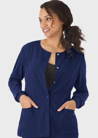 Jockey Classic Women's 28 Inches Round Neckline Snap Front Jacket