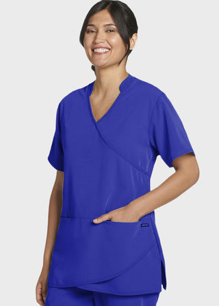 Jockey Women's Petal Mock Wrap Scrub Top