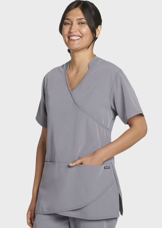 Jockey Women's Petal Mock Wrap Scrub Top