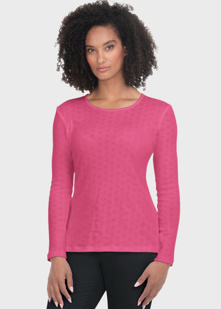 Koi Essentials Rohan Women's Heart Pointelle Long Sleeve Underscrub