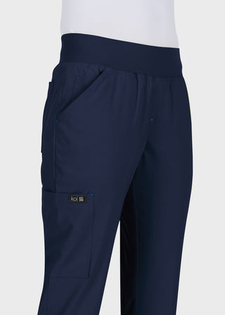 Koi Basics Women's Laurie Flare Leg Knit Waist Yoga Scrub Pant