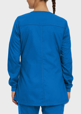 Landau Proflex Women's Snap Front Warm Up Solid Scrub Jacket