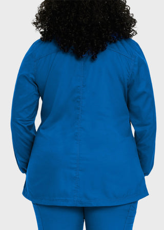 Landau Proflex Women's Snap Front Warm Up Solid Scrub Jacket